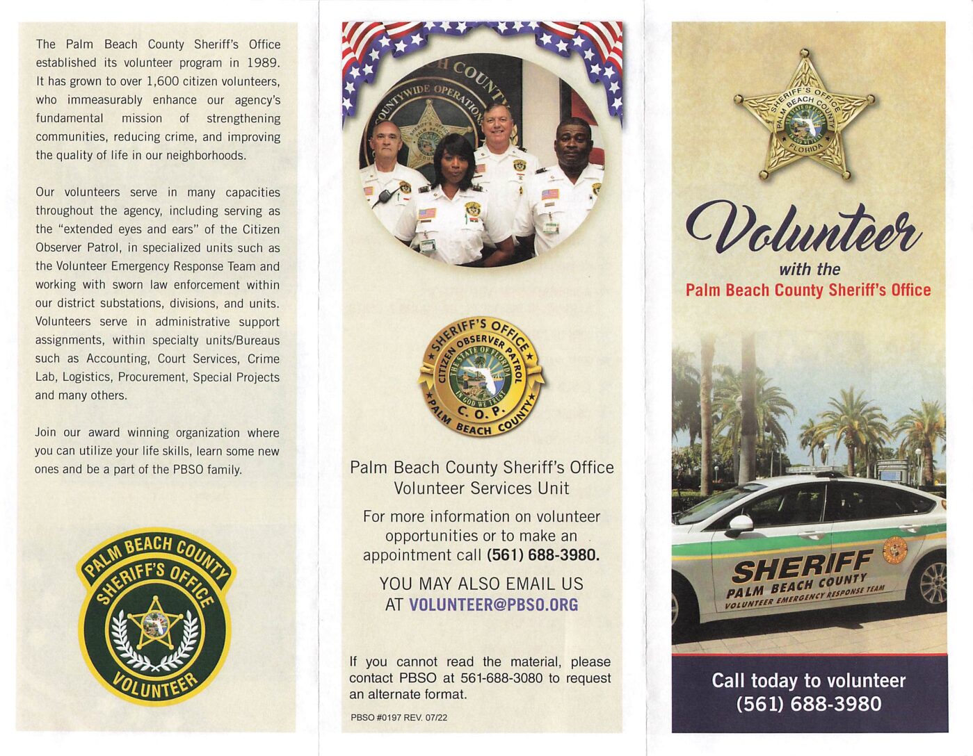 Volunteer With The Palm Beach County Sheriff’s Office